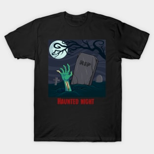 Zombie hand in haunted night T-Shirt